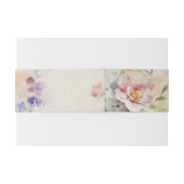 Bandeau De Faire-part Rustique Retro Fleur sauvage d'aquarelle Mariage (Dos exemple)