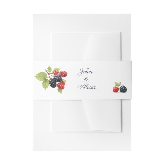 Bandeau De Faire-part Rustique romantique Berry Mariage photo Retour (Devant example)