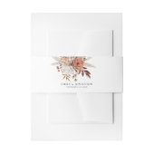Bandeau De Faire-part Rustique Terracotta Florals Noms Date Mariage (Devant example)