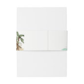 Bandeau De Faire-part Rustique Tropical Palm Trees Beach Sand Mariage (Dos Example)