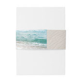 Bandeau De Faire-part Sable de l'océan et surf avec devis (Dos Example)