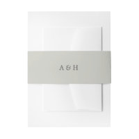 Sable gris monogramme simple et élégant