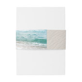 Bandeau De Faire-part Sable Océanique et Ressac Avec Citation (Dos Example)