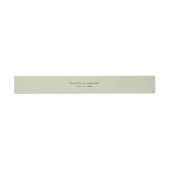 Bandeau De Faire-part Sage Green Belly Band (Plat)