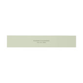 Bandeau De Faire-part Sage Green Belly Band (Plat)