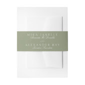 Bandeau De Faire-part Sage Green Classic Calligraphie Mariage officiel (Devant example)