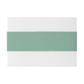 Bandeau De Faire-part Sage Green Custom Initial Wedding Belly Band (Dos exemple)