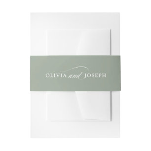 Bandeau De Faire-part Sage Green Élégance italienne Mariage