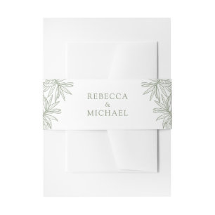 Bandeau De Faire-part Sage Green Elegant Mariage Botanique