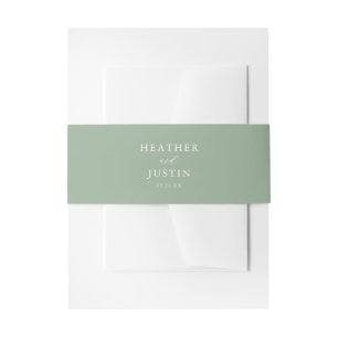 Bandeau De Faire-part Sage Green Été Rustique Mariage élégant