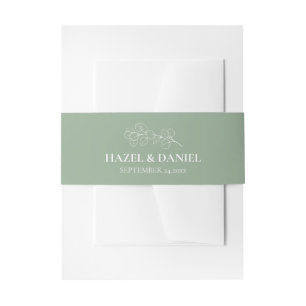 Bandeau De Faire-part Sage Green Eucalyptus Faire-part de mariage