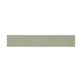 Bandeau De Faire-part Sage Green Initiales Monogramme Mariage simple (Plat)
