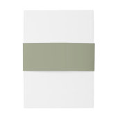 Bandeau De Faire-part Sage Green Initiales Monogramme Mariage simple (Dos Example)