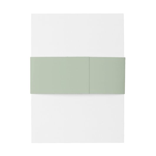 Bandeau De Faire-part Sage Green Mariage Simple White Calligraphie (Dos Example)