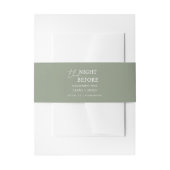 Bandeau De Faire-part Sage Green Minimal la nuit avant le Mariage (Devant example)