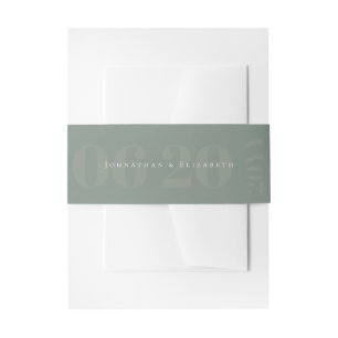Bandeau De Faire-part Sage Green Minimaliste Gras Type Mariage