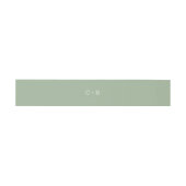 Bandeau De Faire-part Sage Green Monogram Modern Wedding (Plat)