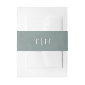 Bandeau De Faire-part Sage Green Simple Monogramme (Devant example)