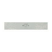 Bandeau De Faire-part Sage Green Simple Script Monogramme Mariage (Plat)