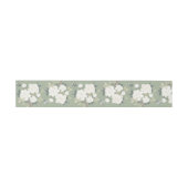 Bandeau De Faire-part Sage Green White Chinoiserie Floral Mariage (Plat)
