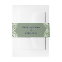 Sage Green White Floral Wedding