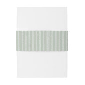 Bandeau De Faire-part Sage Green & White Stripes Wedding (Dos Example)