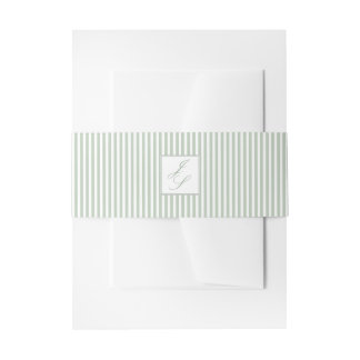 Bandeau De Faire-part Sage Vert Écriture Monogramme Alliance de Grossess