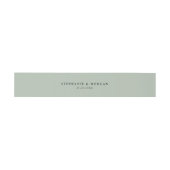 Bandeau De Faire-part Sage vert simple rustique Boho Mariage (Plat)