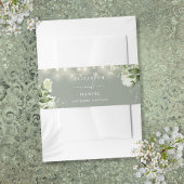 Bandeau De Faire-part Sage Vert verdure Chaîne Lumières Mariage