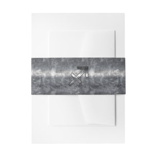 Bandeau De Faire-part Sagittarius Zodiac Silver Distour Steel look