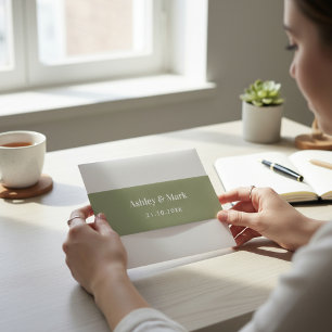 Bandeau De Faire-part Salle de mariée Mariage verte
