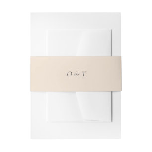 Bandeau De Faire-part Sandy Coastal Beach Classy Beige Monogrammes Maria