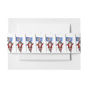 Bandeau De Faire-part Santa Claus with Ensign of Minnesota