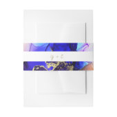 Bandeau De Faire-part Sapphire bleu orange Mariage monogramme (Devant example)