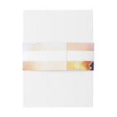 Bandeau De Faire-part Sapphire bleu orange Mariage monogramme (Dos Example)