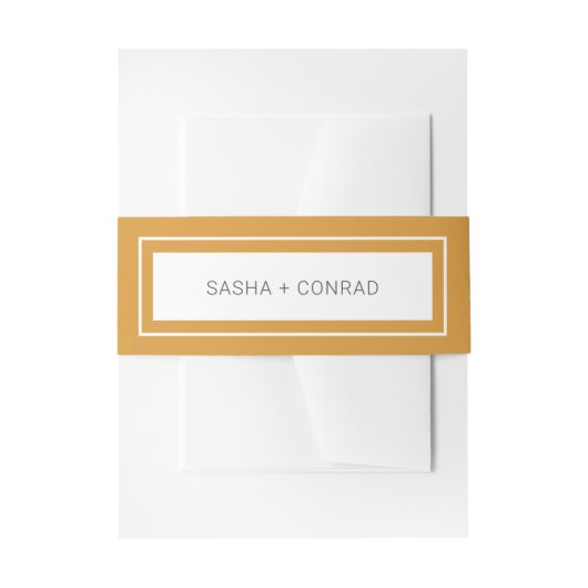 Bandeau De Faire-part Sasha Marigold Mariage moderne (Devant example)