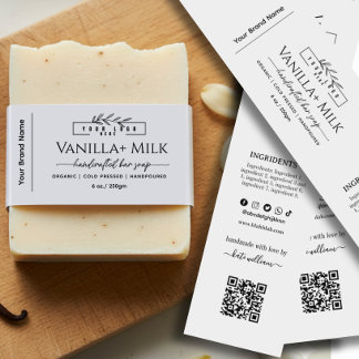 Bandeau De Faire-part Savon fait maison Emballage ventral avec logo et c