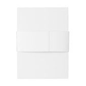 Bandeau De Faire-part Script blanc diplômé | Classic Keepsaké avec année (Dos Example)
