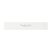 Bandeau De Faire-part Script classique Mariage noir et blanc (Plat)