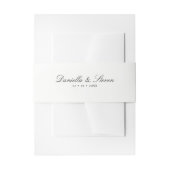 Bandeau De Faire-part Script classique Mariage noir et blanc (Devant example)
