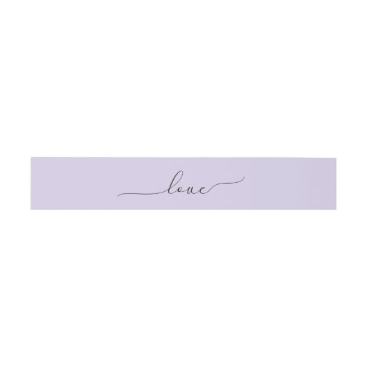 Bandeau De Faire-part Script d'amour mariage sur Lavender (Plat)