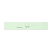 Bandeau De Faire-part Script d'amour mariage sur Mint Green (Plat)