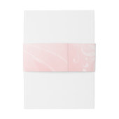 Bandeau De Faire-part Script d'amour sur Motif rose (Dos Example)