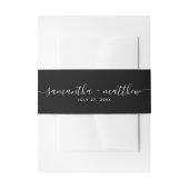 Bandeau De Faire-part Script de calligraphie simple Mariage noir (Devant example)