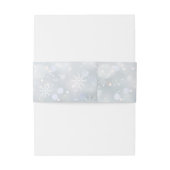 Bandeau De Faire-part Script de signature des snowflèches d'hiver (Dos Example)