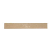 Bandeau De Faire-part Script de signature rustique Kraft (Plat)