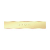 Bandeau De Faire-part Script manuscrit Nom moderne Texte Or Look (Plat)