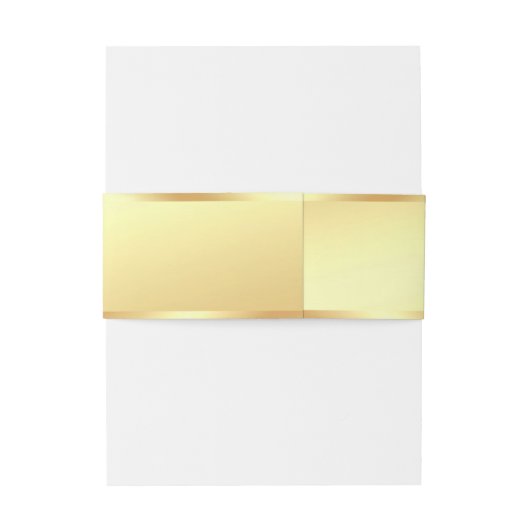 Bandeau De Faire-part Script manuscrit Nom moderne Texte Or Look (Dos Example)