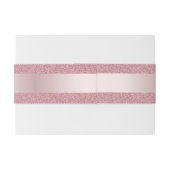 Bandeau De Faire-part Script manuscrit Texte tendance Rose or élégant (Dos exemple)