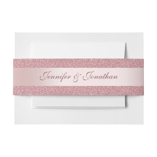 Bandeau De Faire-part Script manuscrit Texte tendance Rose or élégant (Devant Example)